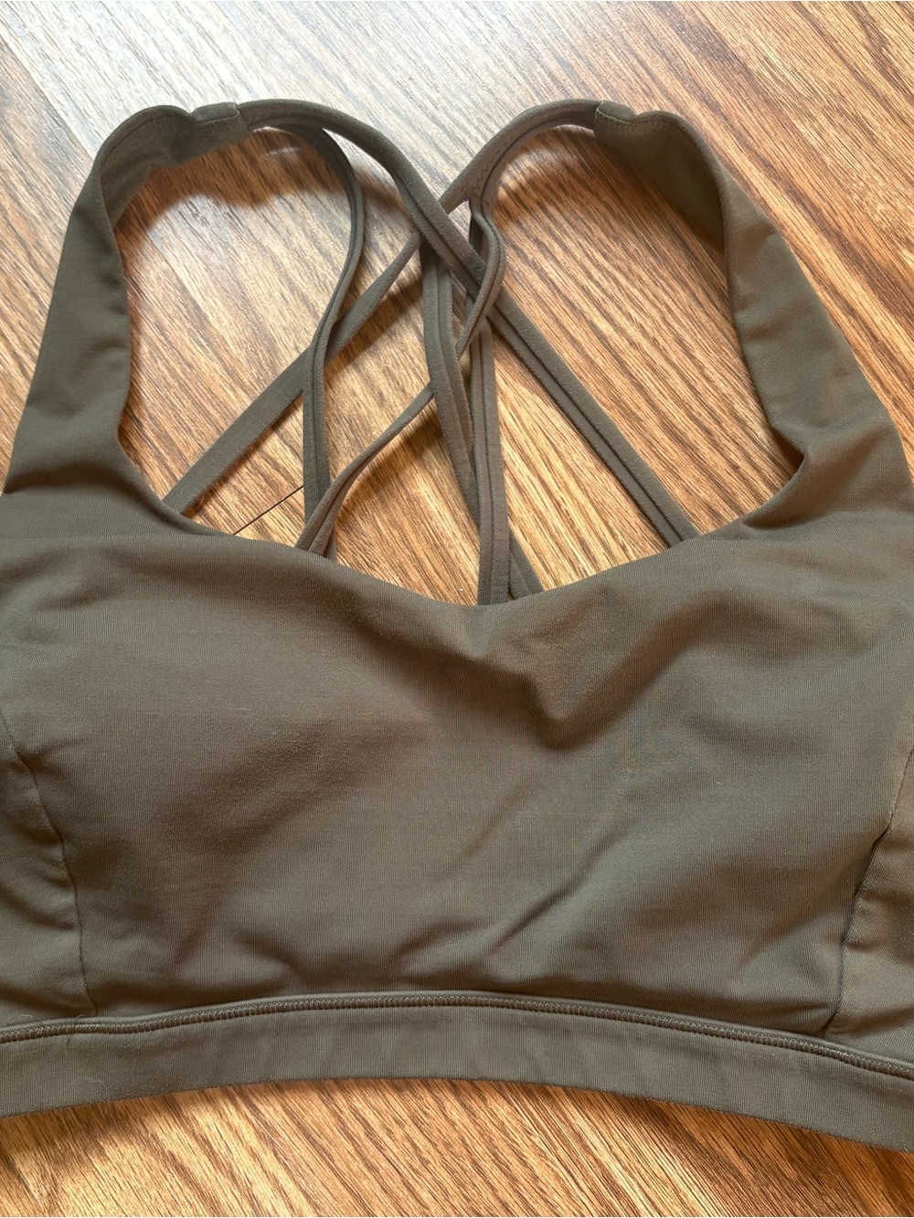 lululemon athletica Olive Green Crisscross Sports Bra